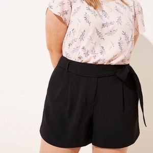 LOFT Plus Fluid Tie Waist Shorts
